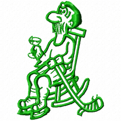 Hockey Embroidery Design 7